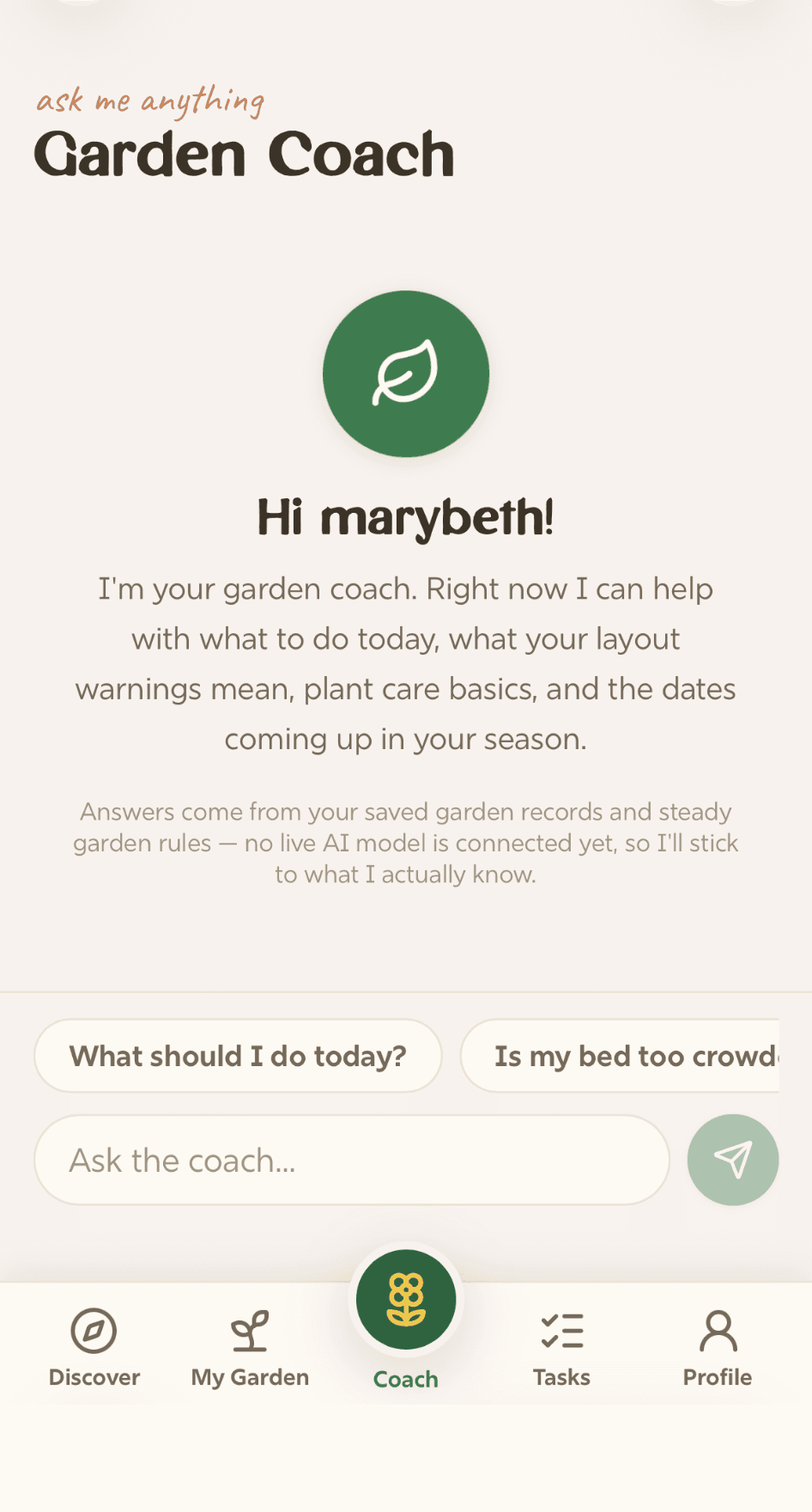 CultivAIte AI gardening assistant providing personalized garden guidance